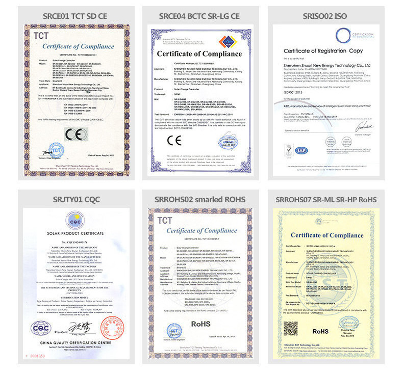 solar charger inverter certificate