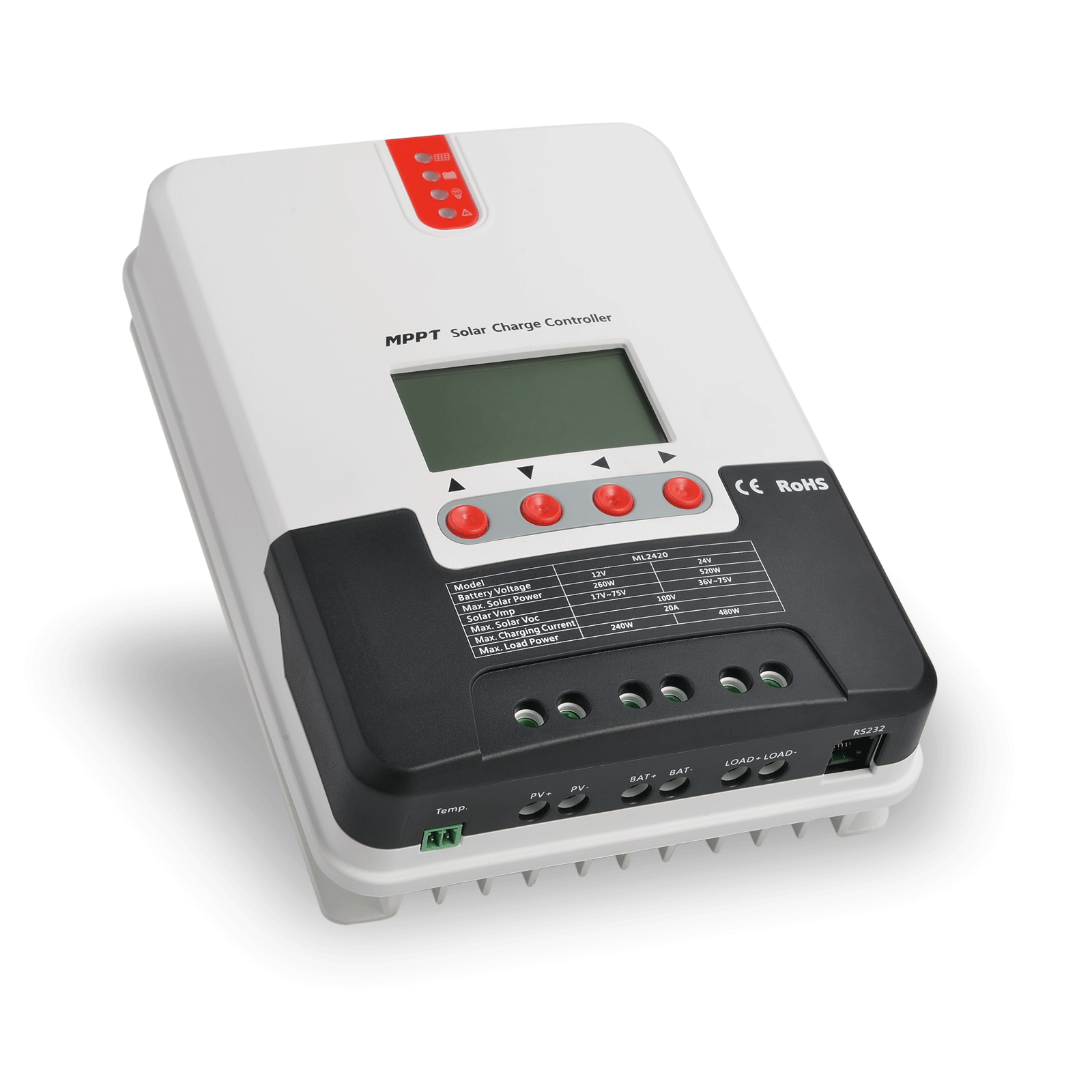 Solar Panels SRML2420 12V/24V 20A MPPT Solar Charge Controller LCD